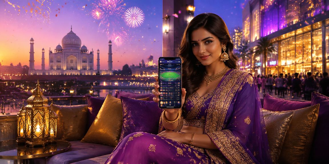 Playing Aviator game app with Taj Mahal background
