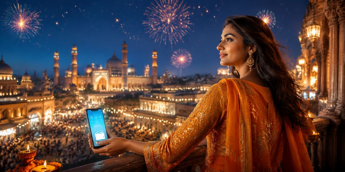 Mobile payment and browsing in Lucknow old city